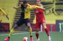 Max Aarons struggles to get the better of Watford's Etienne Capoue Picture: Paul Chesterton/Focus Images Ltd