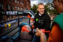 Johannes Hoff Thorup fires the starting gun on Run Norwich. Picture: Norwich City Community Sports Foundation / Epic Action Imagery