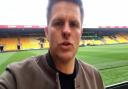 Television presenter Jake Humphrey has posted a message from Carrow Road on social media, amid football's coronavirus shutdown Picture: @MrJakeHumphrey on Twitter