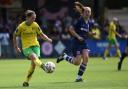 Ellie Smith moves the ball wide during City Women's 3-2 win at Dulwich Hamlet