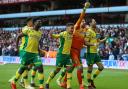 Mario Vrancic celebrates his famous winner at Villa Park