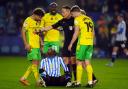 Sheffield Wednesday's Djeidi Gassama surrounded by Norwich City's Jacob Sorensen and Emiliano Marcondes during the Sky Bet Championship match at Hillsborough, Sheffield. Picture date: Tuesday November 5, 2024. PA Photo. See PA story SOCCER Sheff Wed.