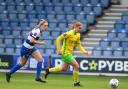 Tamsin Medd-Gill brings the ball out from the Canaries defence