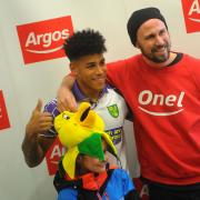 Onel Hernández at Norwich Riverside Argos signing for Norwich City fans. Picture: Tony Thrussell