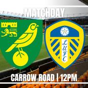 Norwich City host Leeds United in their play-off semi final first leg at Carrow Road.