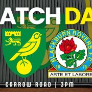 Norwich City host Blackburn Rovers at Carrow Road this afternoon.