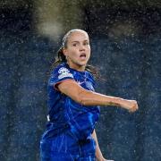 Chelsea’s Guro Reiten celebrates scoring their side’s second goal of the game during the UEFA Women’s Champions League, group stage match at Stamford Bridge, London. Picture date: Tuesday October 8, 2024.