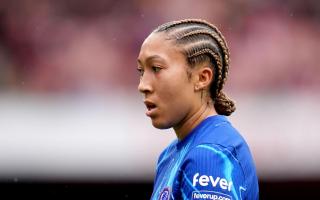 Chelsea forward Lauren James sustained a foot problem during the warm-up (John Walton/PA)